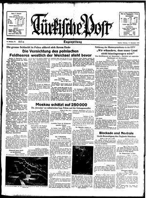 Türkische Post on Sep 12, 1939