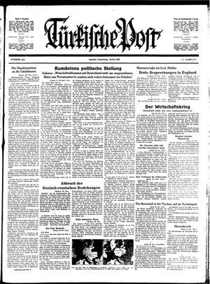 Türkische Post vom 30.11.1939