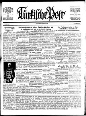 Türkische Post vom 06.12.1939