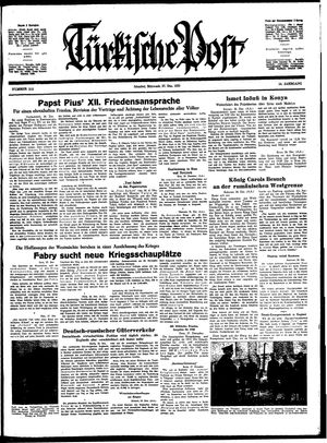 Türkische Post vom 27.12.1939