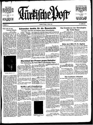 Türkische Post vom 15.03.1940