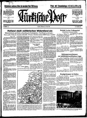 Türkische Post vom 15.05.1940