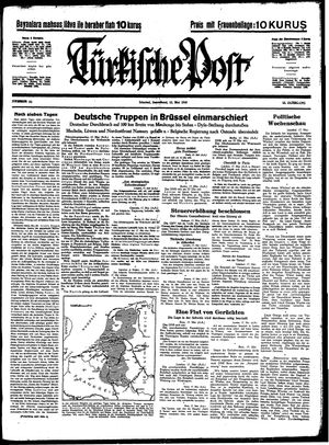 Türkische Post vom 18.05.1940