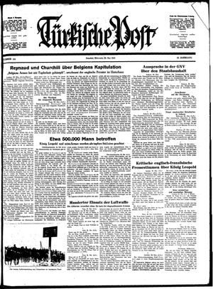Türkische Post vom 29.05.1940