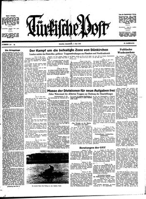 Türkische Post vom 01.06.1940