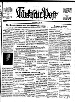 Türkische Post vom 03.06.1940