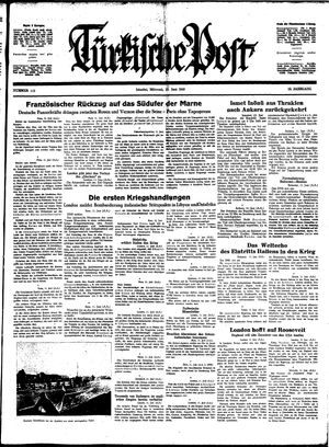 Türkische Post vom 12.06.1940