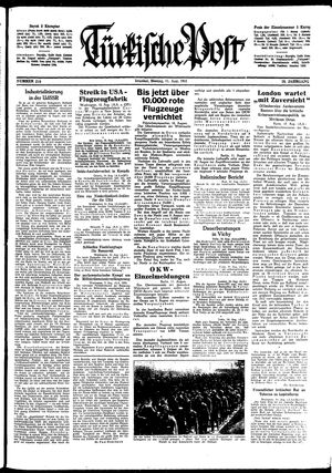 Türkische Post vom 11.08.1941