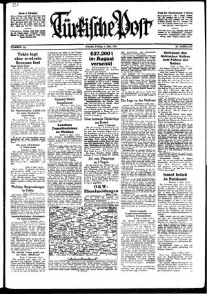Türkische Post vom 05.09.1941