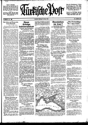 Türkische Post vom 15.09.1941