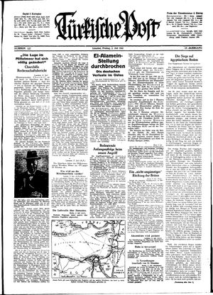 Türkische Post vom 03.07.1942