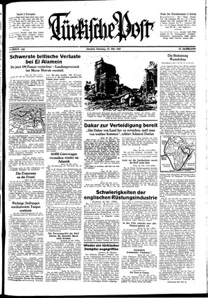 Türkische Post vom 27.10.1942