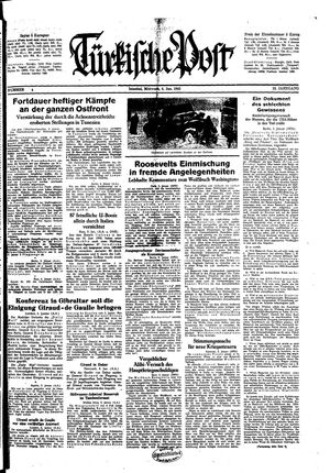 Türkische Post vom 06.01.1943