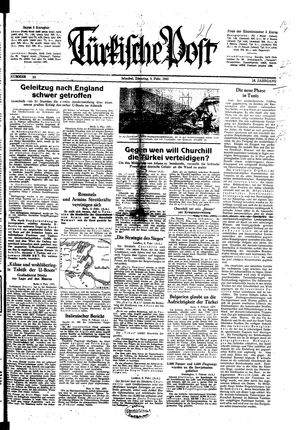 Türkische Post vom 09.02.1943