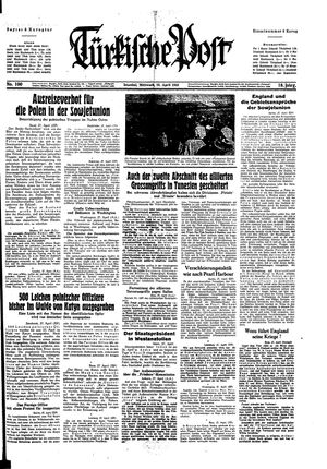 Türkische Post vom 28.04.1943