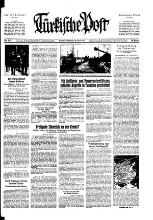 Türkische Post vom 29.04.1943