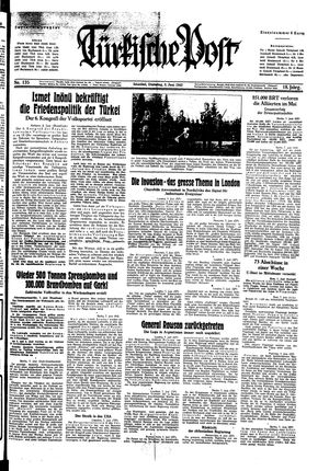 Türkische Post vom 08.06.1943