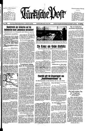 Türkische Post vom 09.06.1943