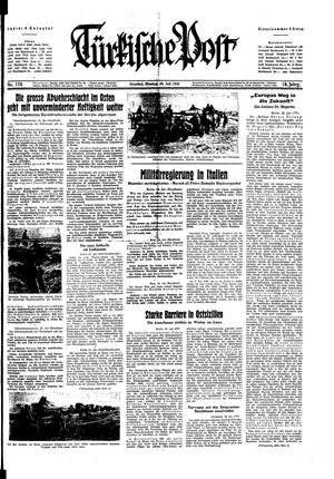 Türkische Post vom 26.07.1943