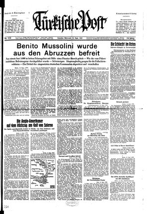 Türkische Post vom 15.09.1943