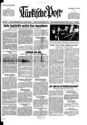 Türkische Post vom 25.11.1943