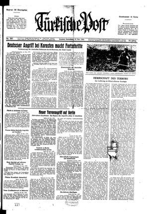 Türkische Post vom 27.11.1943