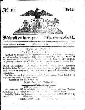 Münsterberger Wochenblatt vom 11.03.1842