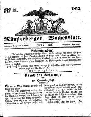 Münsterberger Wochenblatt vom 27.05.1842