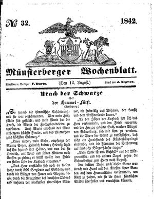 Münsterberger Wochenblatt vom 12.08.1842
