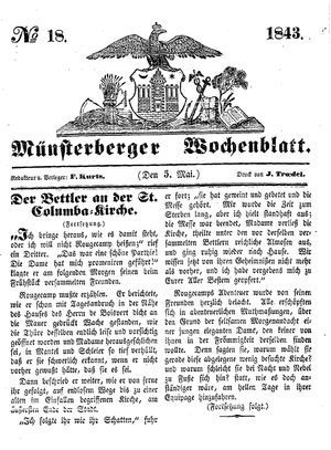 Münsterberger Wochenblatt vom 05.05.1843