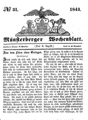 Münsterberger Wochenblatt vom 04.08.1843