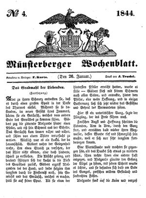 Münsterberger Wochenblatt on Jan 26, 1844