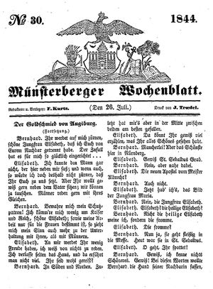 Münsterberger Wochenblatt vom 26.07.1844