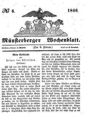 Münsterberger Wochenblatt vom 06.02.1846