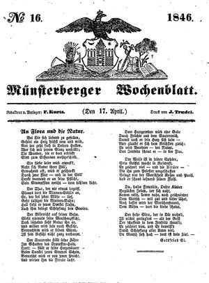 Münsterberger Wochenblatt vom 17.04.1846