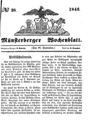 Münsterberger Wochenblatt vom 18.09.1846