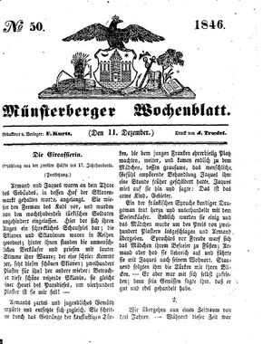 Münsterberger Wochenblatt vom 11.12.1846