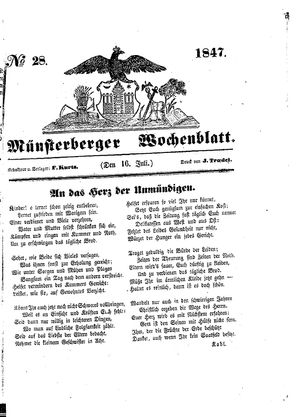Münsterberger Wochenblatt vom 16.07.1847