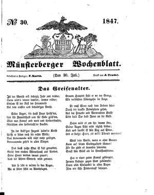 Münsterberger Wochenblatt vom 30.07.1847