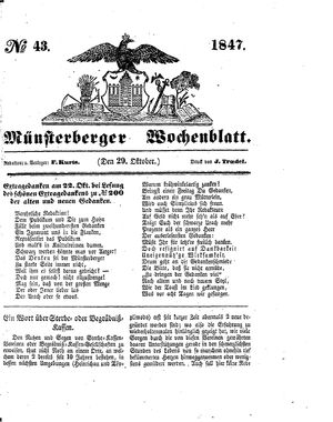 Münsterberger Wochenblatt vom 29.10.1847