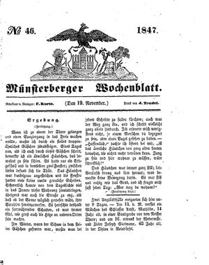 Münsterberger Wochenblatt vom 19.11.1847