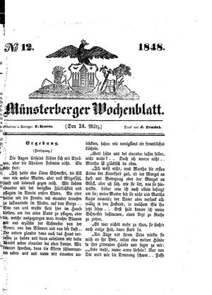 Münsterberger Wochenblatt vom 24.03.1848