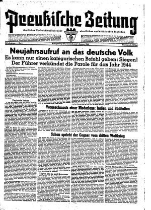 Preußische Zeitung vom 01.01.1944