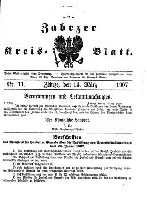 Zabrzer Kreis-Blatt vom 14.03.1907