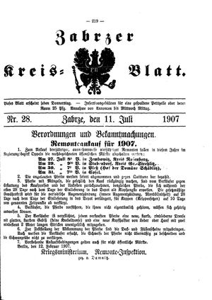 Zabrzer Kreis-Blatt vom 11.07.1907