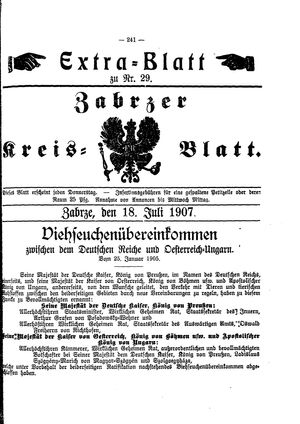Zabrzer Kreis-Blatt vom 18.07.1907