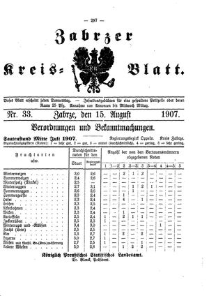 Zabrzer Kreis-Blatt vom 15.08.1907