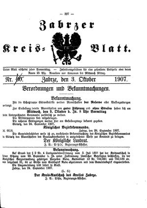 Zabrzer Kreis-Blatt vom 03.10.1907