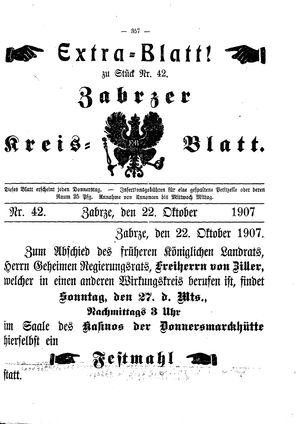 Zabrzer Kreis-Blatt vom 22.10.1907