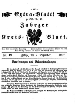 Zabrzer Kreis-Blatt vom 07.12.1907